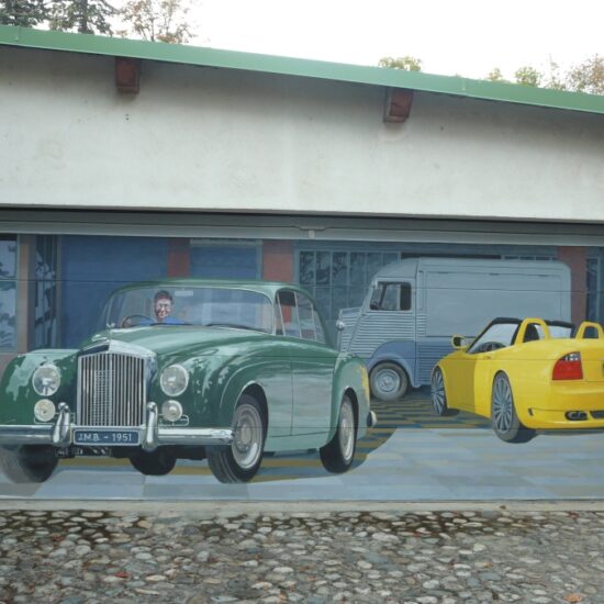 trompe_l'oeil; fresque; peinture_acylique; vernis_aquaréthane; decor; porte_peinte; voitures_peintes; porte_sectionnelle_de_garage; Jean-Claude_Barnier_Atelier_du_trompe_ l_oeil